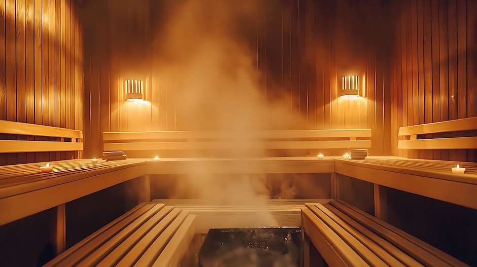 サウナ内装に使われる代表的な素材（木材・石材・タイル）